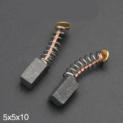 2 шт./лот набор угольных щеток 4 мм 5x5 для электродвигателя dremel, электроинструменты, перфоратор, угловые шлифовальные машины, машина для резки и резьбы - Цвет: 5X5