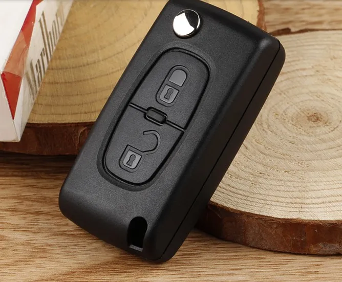 AUTEWODE случае ключ shell 2 кнопки для peugeot 207 307 308 407 807 дистанционного флип складной CE0536