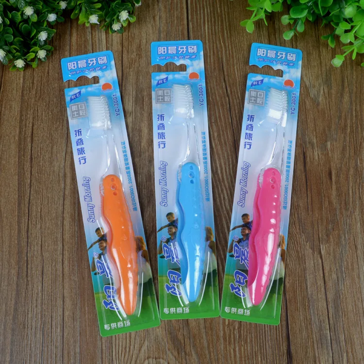 2 шт. новая популярная Складная взрослая зубная щетка для путешествий с мягкой