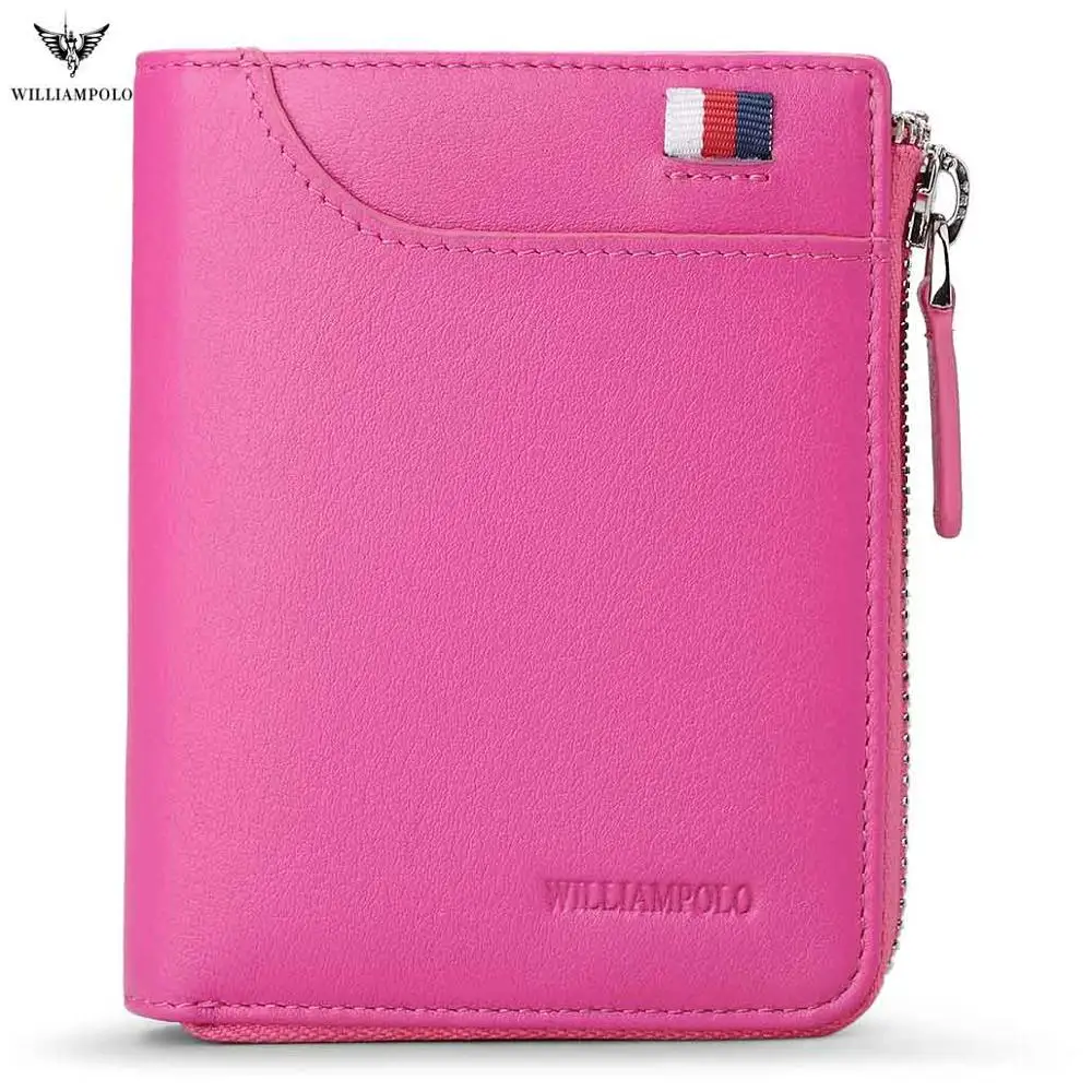 Vertical-Pink Мини-кошельки для деловых мужчин, кошелек для мужчин и женщин, натуральная кожа, клатч, держатель для карт, кошелек, высокое качество, кошельки на молнии - Цвет: Vertical-Pink