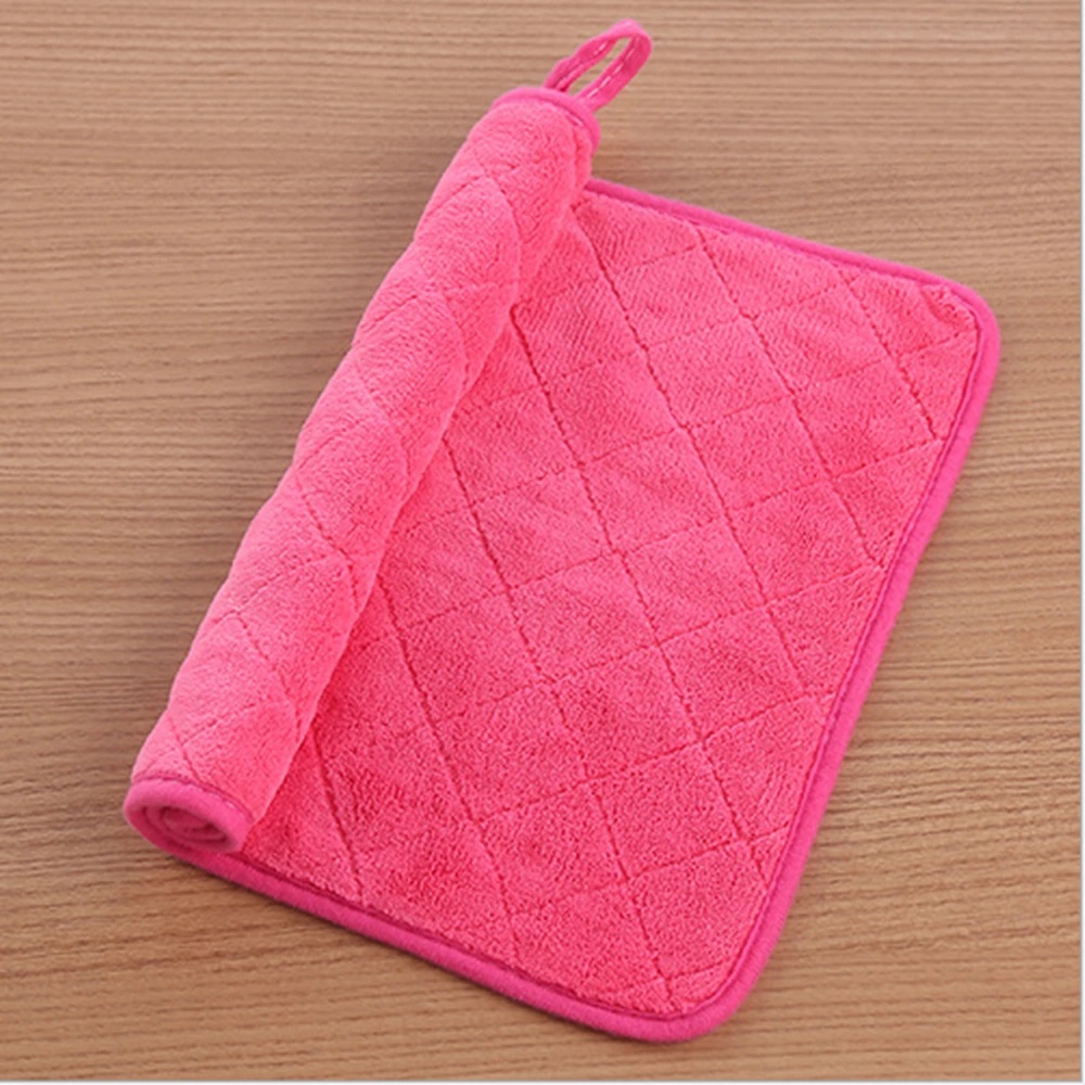 5 шт. двойные толстые чистки коралловый флис ткань водопоглощение ворса вытирая