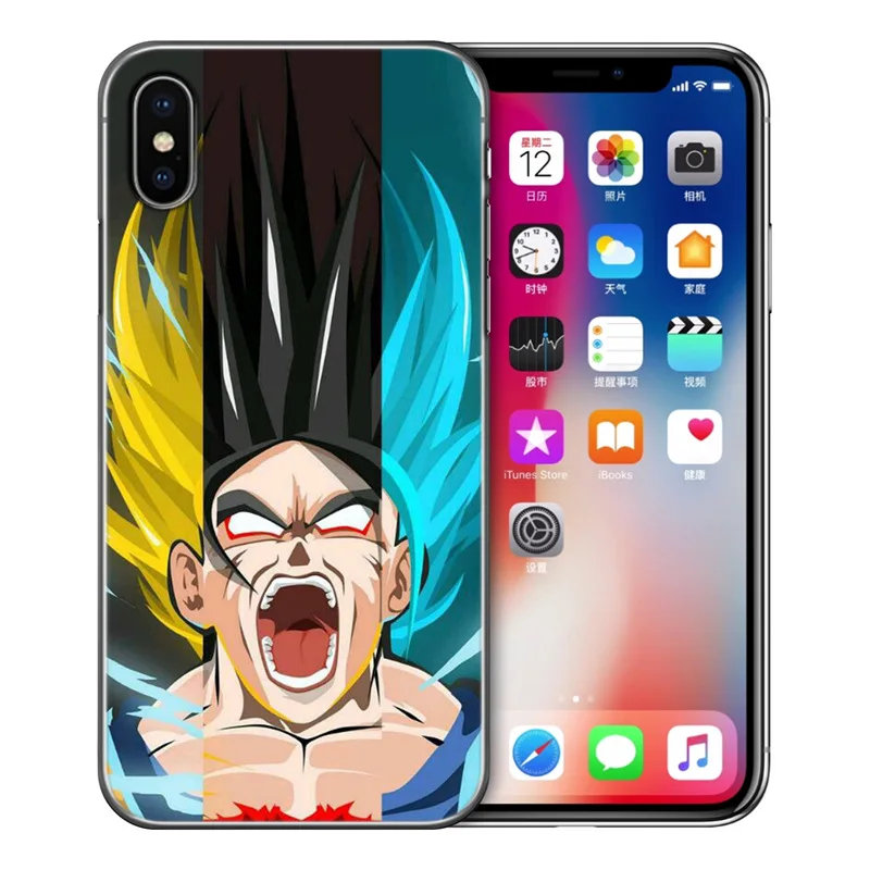 Чехол для телефона чехол iPhone 5 5S SE 6 6S 7 8 X XS Max XR Plus из мягкого ТПУ силикона Dragon Ball Goku