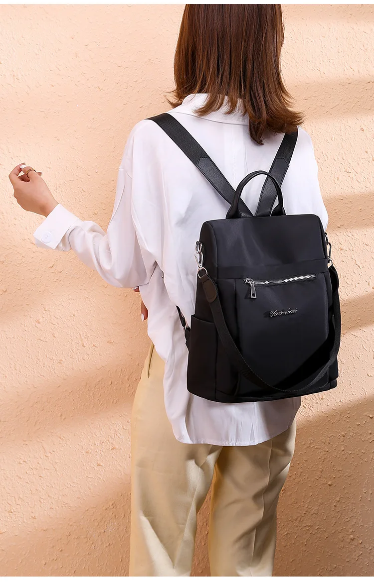 Litthing Женская мода рюкзак сумка сплошной цвет молния компьютер рюкзак Bolsa Feminina