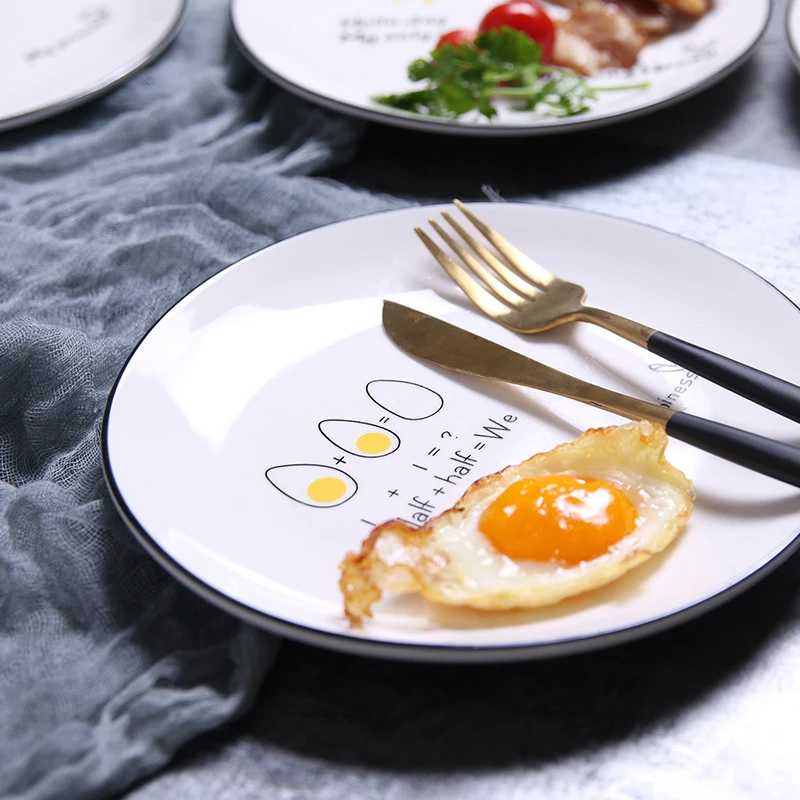 Обеденная тарелка керамическая поднос Рождественская еда круглая контейнер