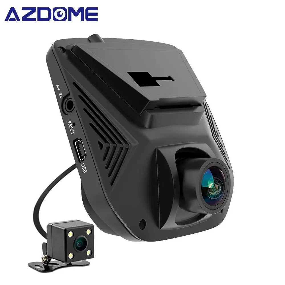 AZDOME A305 двойной объектив FHD 1080P Автомобильный видеорегистратор Dash Cam ЖК экран Dashcam
