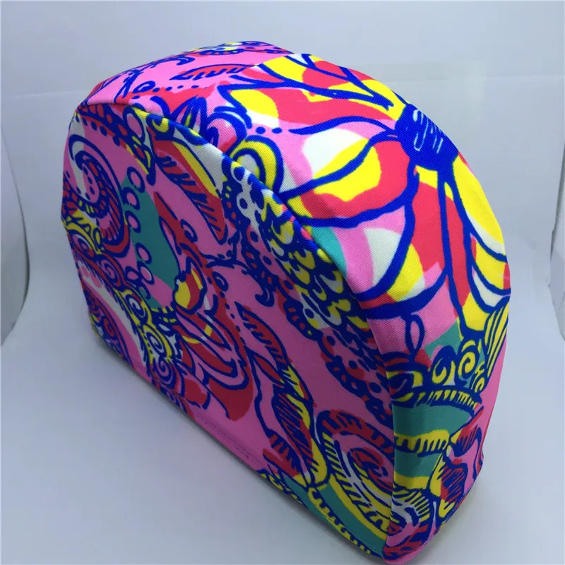 Color Random SBART разноцветные шапочки для плавания с принтом в случайном порядке для мужчин и женщин, водонепроницаемые шапочки для купания, защитные шапочки для плавания с принтом - Цвет: Color Random