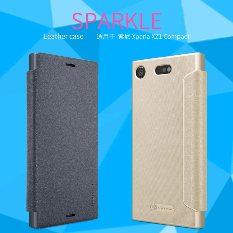 Для Sony Xperia XZ1 компактный чехол оригинальный Nillkin Sparkle Флип кожаный телефон случаях