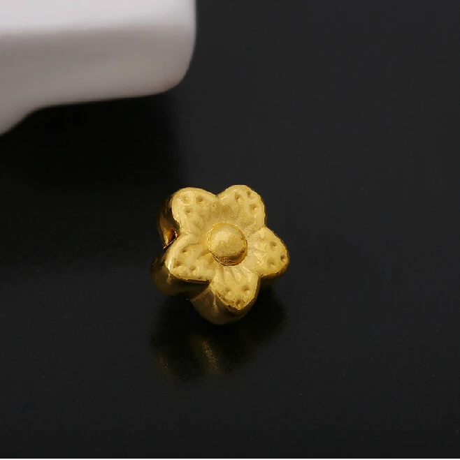

FINE JEWELRY 999 24K Yellow gold Flower Pendant 0.57g