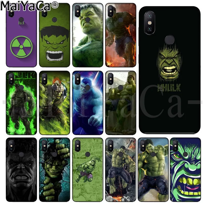 MaiYaCa герои Marvel Hulk ТПУ черный чехол для телефона оболочка для Xiao mi Red mi 5 5Plus Note4 4X Note5 6A mi 6 mi x2 mi x2S