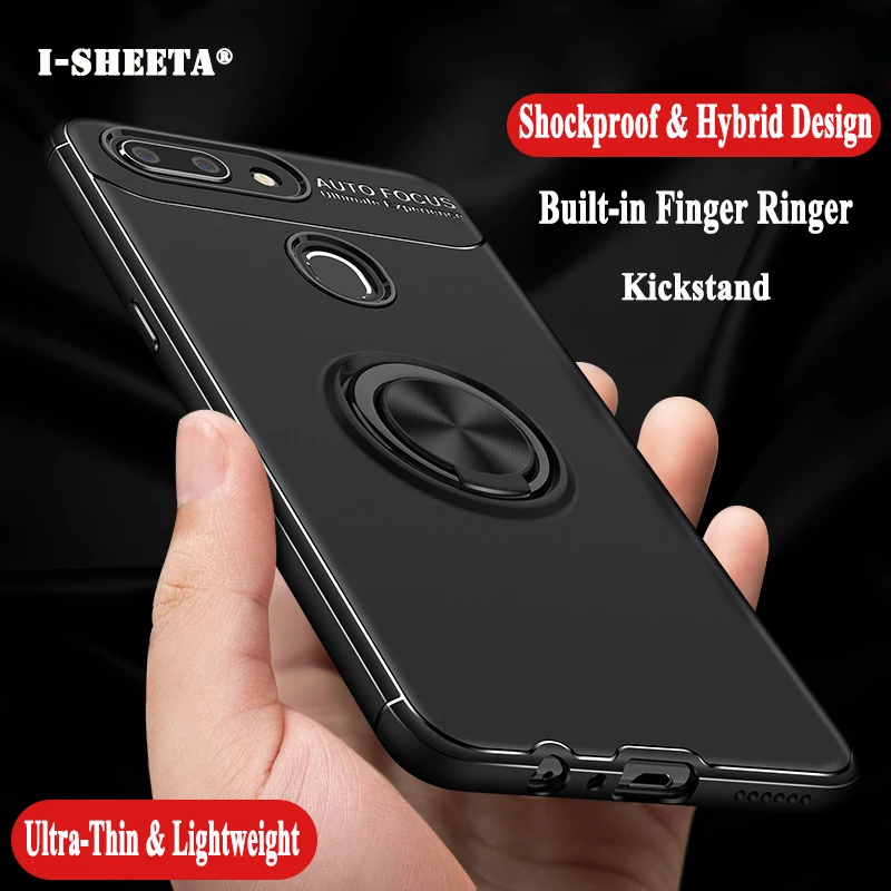 Hybrid Cover for OPPO R9 Plus F1 Global Version 360 Magnetic Finger Ring Holder kickstand Ultra thin Matte Soft TPU Case |
