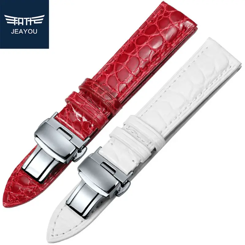 JEAYOU настоящий Аллигатор хорошее качество часы браслет для женщин Tissot/Mido/Casio