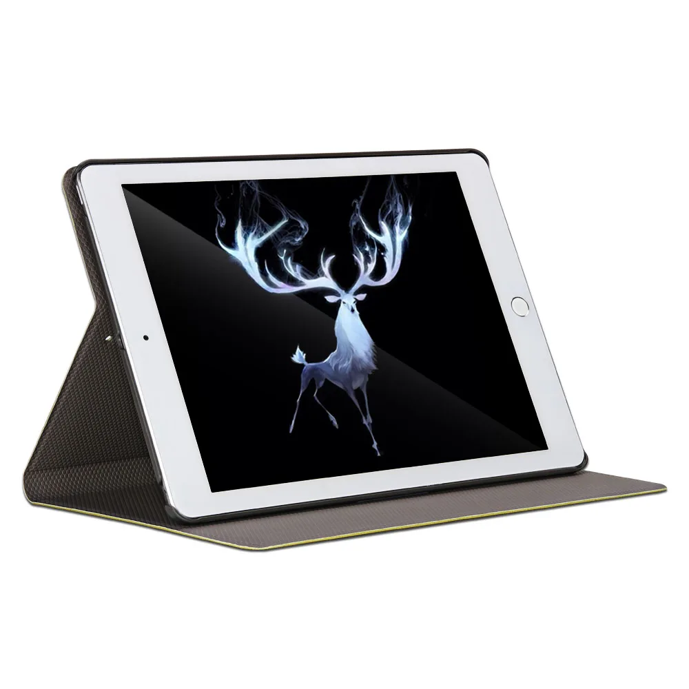 Корпус нового для Apple iPad Air 1 2013 выпуска крышку A1474 A1475 A1476 PU высокого качества кожи оленя Смарт сна просыпаюсь PU shell