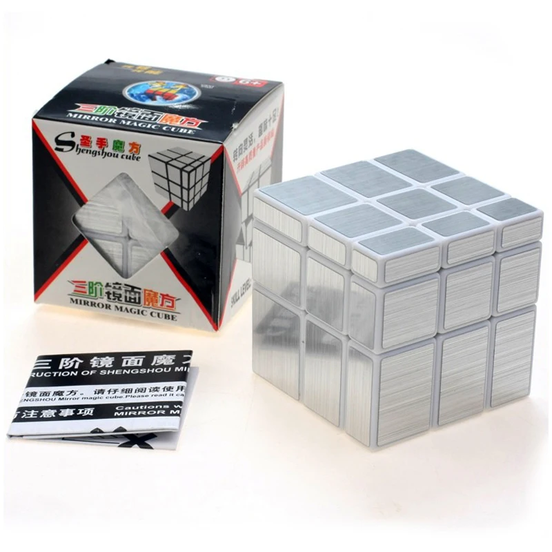 ShengShou зеркальный волшебный куб профессиональный 3x3x3 Золотой и Серебряный