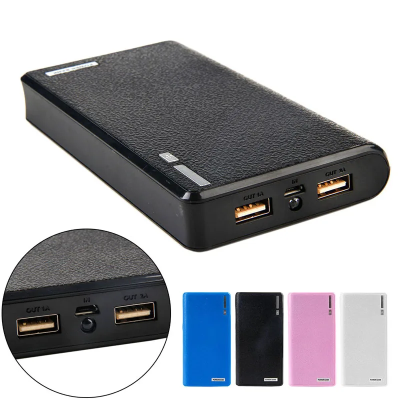 

1 шт., внешний аккумулятор с двумя USB-портами, 6x18650
