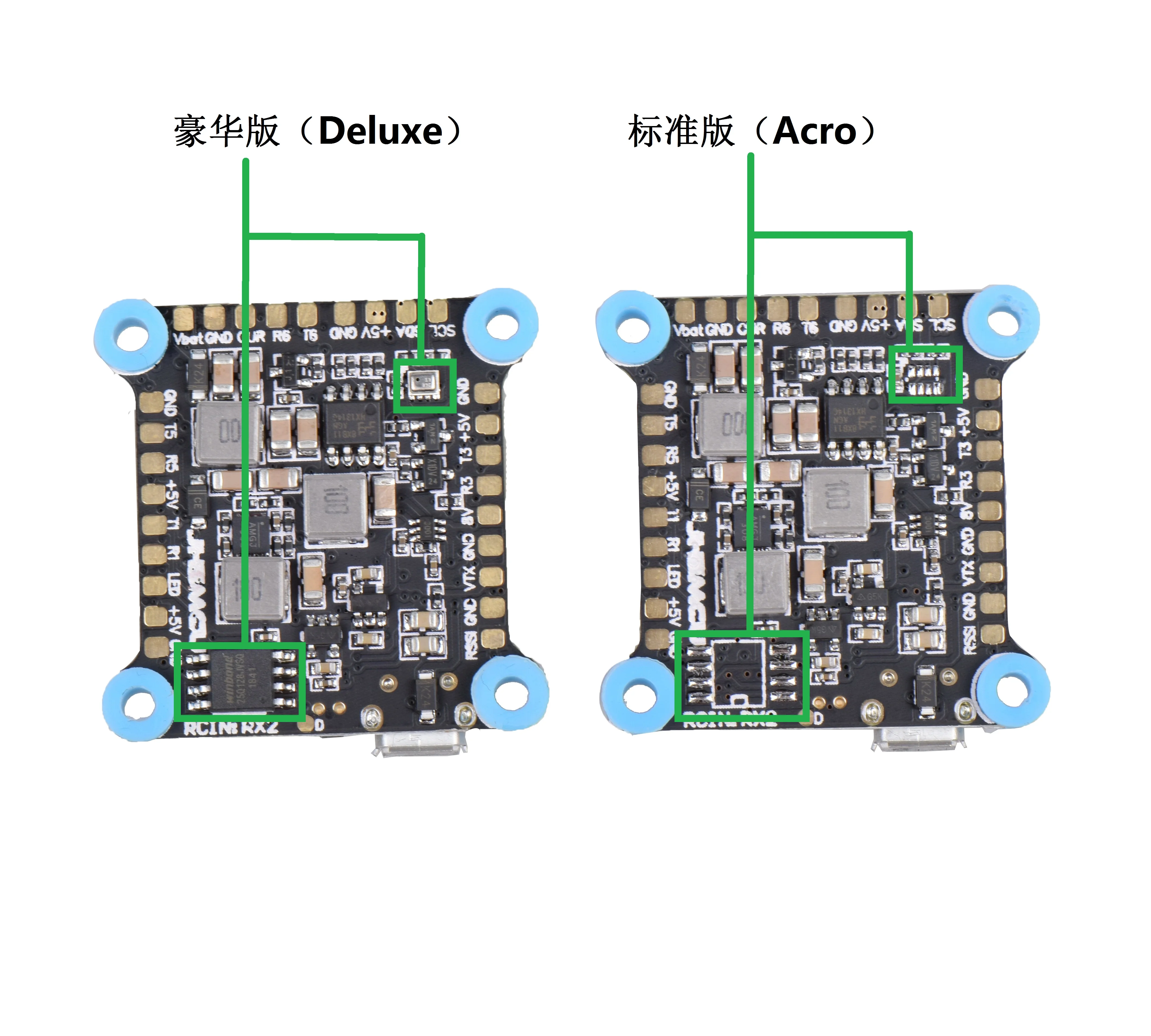 JHEMCU двойной гироскоп F7 Контроллер полета AIO OSD 5 в 8 в BEC и черная коробка 30,5x30,5 мм для радиоуправляемого дрона FPV гоночный Мультикоптер