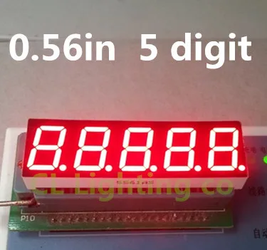 5 Bits Digital Tube Led Display 7 Segment RED 0.56 inch Wholesale common cathode 0.56&quot 0.56in four digits display | Освещение
