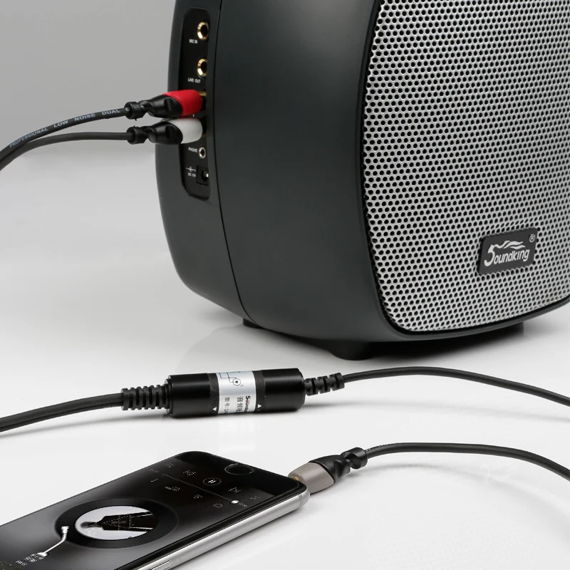 Soundking профессиональный аудио кабель от 2rca до 3 5 мм шумоподавитель папа для