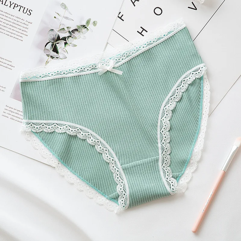 Bean Green TWTZQ,, новые высококачественные трусы для женщин, модное хлопковое белье, трусы, мягкие сексуальные трусики, женские трусы, нижнее белье A3NK500 - Цвет: Bean Green