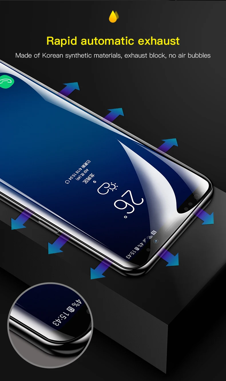 9D полное покрытие мягкая Гидрогелевая пленка для samsung Galaxy Note 10 9 8 S8 S9 S10 e Plus Защита экрана для samsung S7 Edge не стекло
