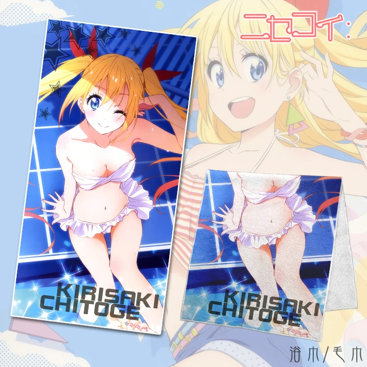 Аниме Nisekoi полотенце аниме Kirisaki Chitoge банное для душа пляжные полотенца лица
