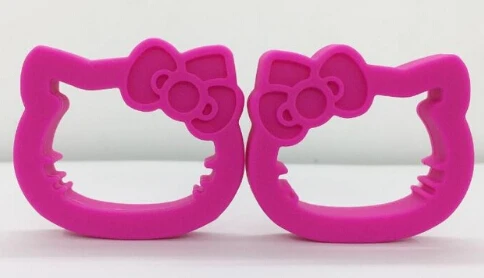 fuchsia 50 мм силиконовый Прорезыватель Большой hello kitty подвесной Прорезыватель для зубов-Chewable, BPA-free, пищевой мини Силиконовый Прорезыватель - Цвет: fuchsia