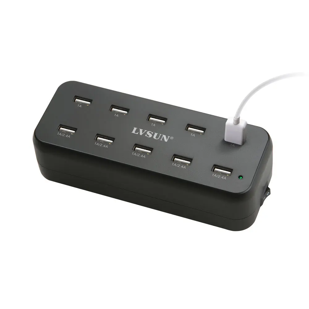 LVSUN 10 в 1 60 Вт 12 а портов универсальное настольное зарядное устройство USB 5 2 4 А для