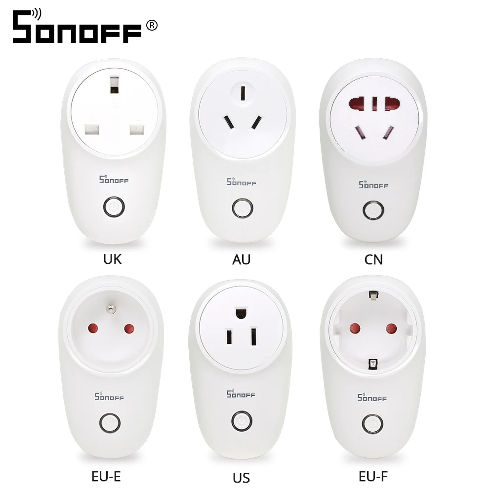Sonoff S26 ЕС/США/Великобритания/CN/AU SONOFF Базовая Wi Fi умная розетка штепсельные розетки
