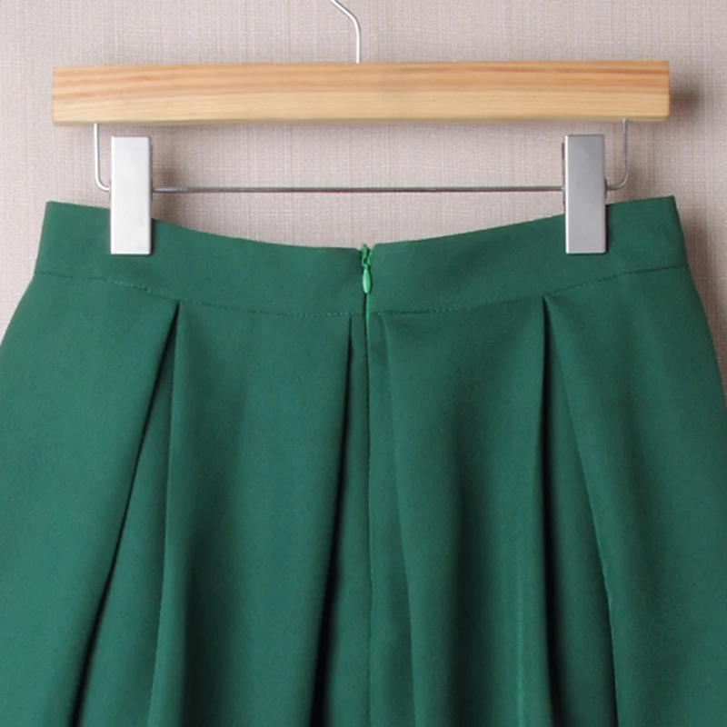 Женская плиссированная юбка HSPL винтажная средней длины с высокой талией в стиле