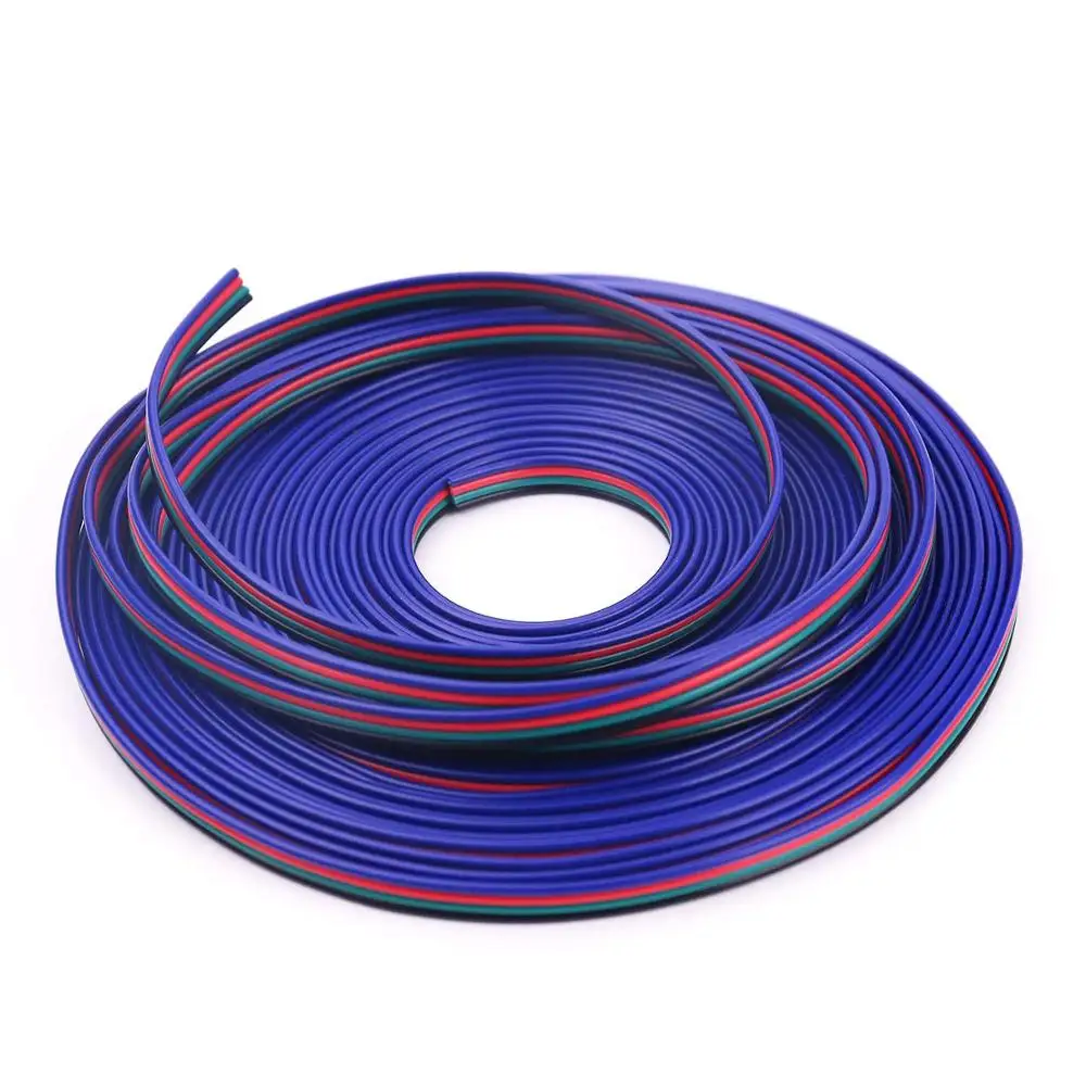 Удлинительный RGB кабель 5/10/20/100 м 4 контакта 12 в пост. Тока 22AWG для светодиодных лент