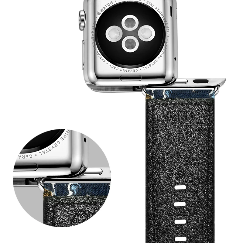 Браслет для Apple Watch 42 мм 38 мм 40 мм 44 мм кожаный тканевый джинсовый 1:1 ремешок для Apple iWatch серии 1 2 3 4 модный ремешок