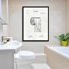 Винтажная туалетная бумага в рулоне, патент, Настенная картина для ванной комнаты, художественные полотна, технологические плакаты, сделай сам, фоторамка, настенные принты, домашний декор