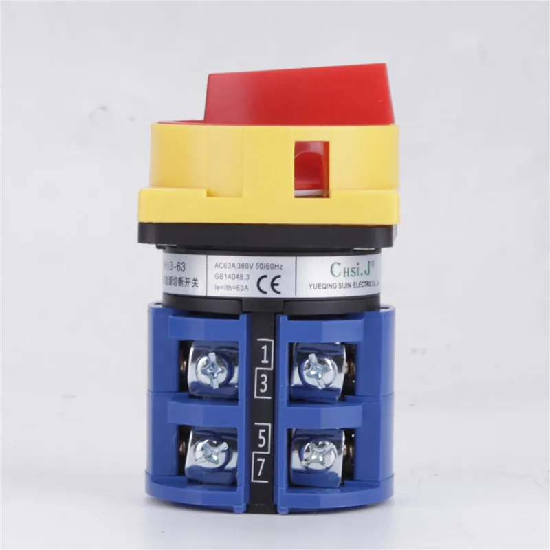 LW26GS-63 63A Padlock Rotary Switch AC 440V Ui 690V OFF-ON 2 position 4 Poles 8 terminals Power | Обустройство дома