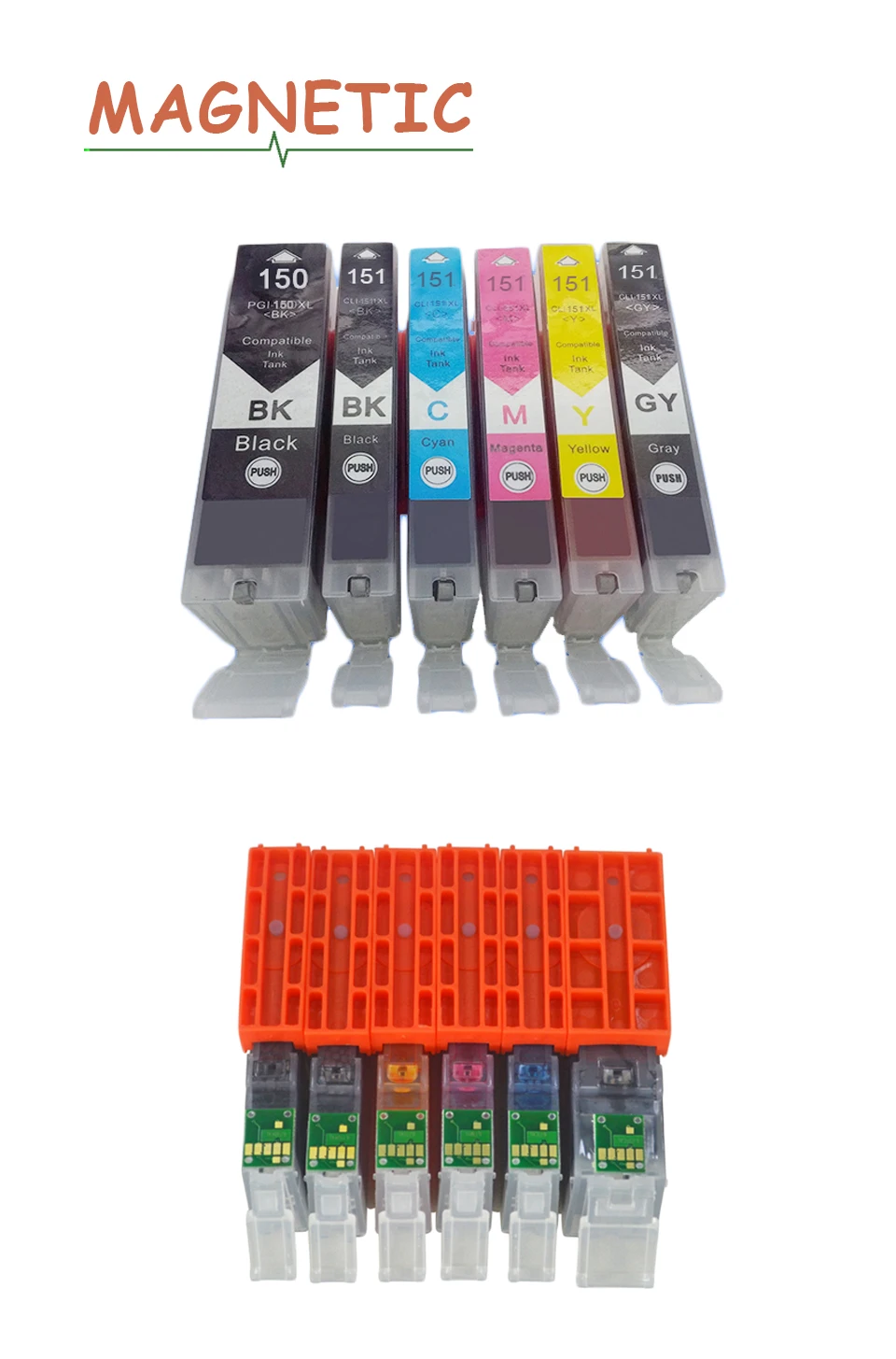 12X PGI150 PGI-150 совместимый чернильный картридж для принтера canon принтерам PIXMA IP7210 MG5410 MG5510 MG6410 MG6610 MG5610 MX921 MX721 IX6810 принтер