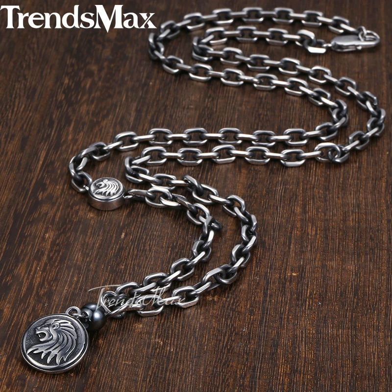 Цепочка мужская с подвеской в виде льва из нержавеющей стали|fashion jewelry|jewelry