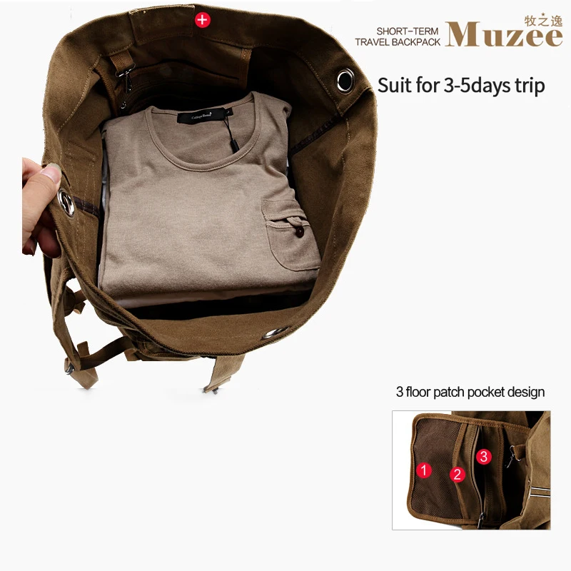 Muzee большая дорожная сумка вместительность мужской рюкзак Холщовый выходные