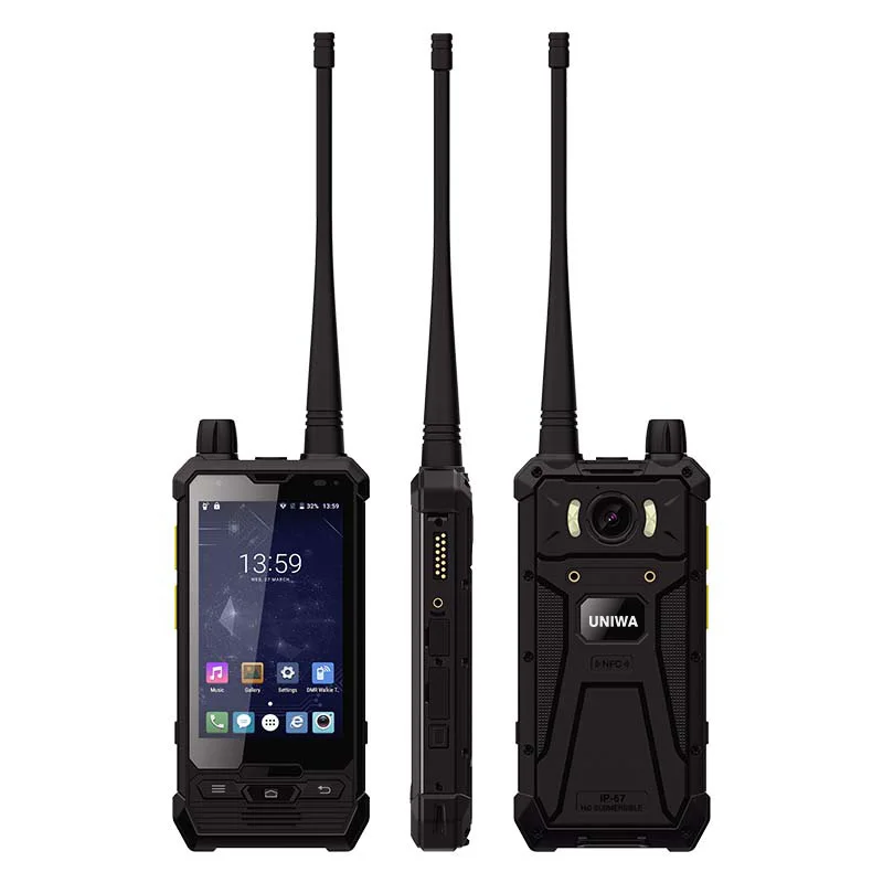 UNIWA P1 3G 4G Walkie Talkie Smartphone MT6737T Quad CPU IP67 Waterproof  Support PPT POC 7.6V 2850mAh Battery 3GB RAM 32GB R0M