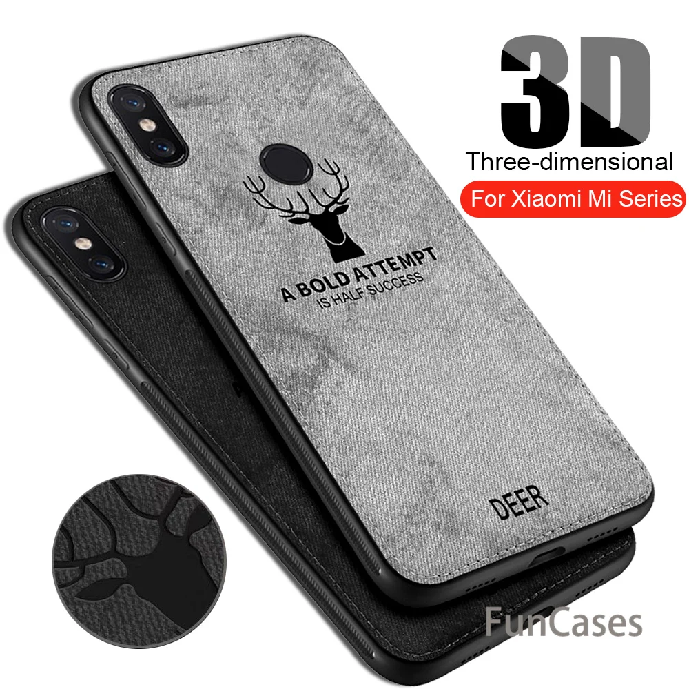 Тканевый чехол с оленем для Xiao mi Pocophone F1 защитная задняя крышка 8 6 5 Max 3 2 Max3 Max2 Xio Me