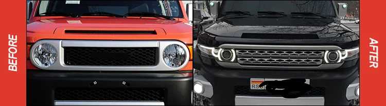 Автомобильный Стайлинг для FJ Cruiser фары 2004- светодиодный фонарь светодиодный DRL динамический сигнал Hella 5 Bi-Xenon объектив проектора Hid D2H