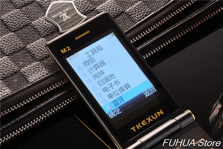 TKEXUN M2 флип металлический корпус телефон двойной экран большая батарея большая клавиатура 3,0 почерк экран мобильный телефон раскладушка