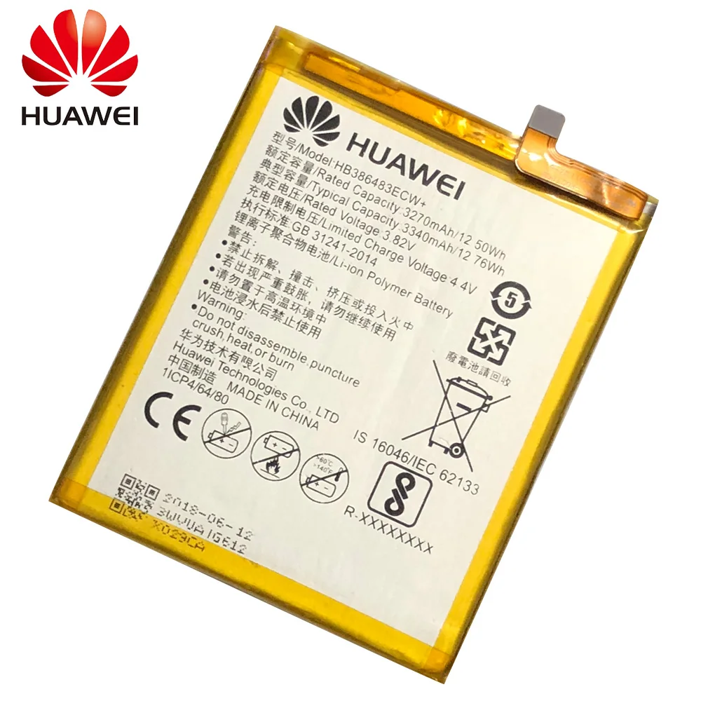 Оригинальный аккумулятор для телефона Hua Wei HB386483ECW Huawei Honor 6X / G9 plus Maimang 5 3340 мАч
