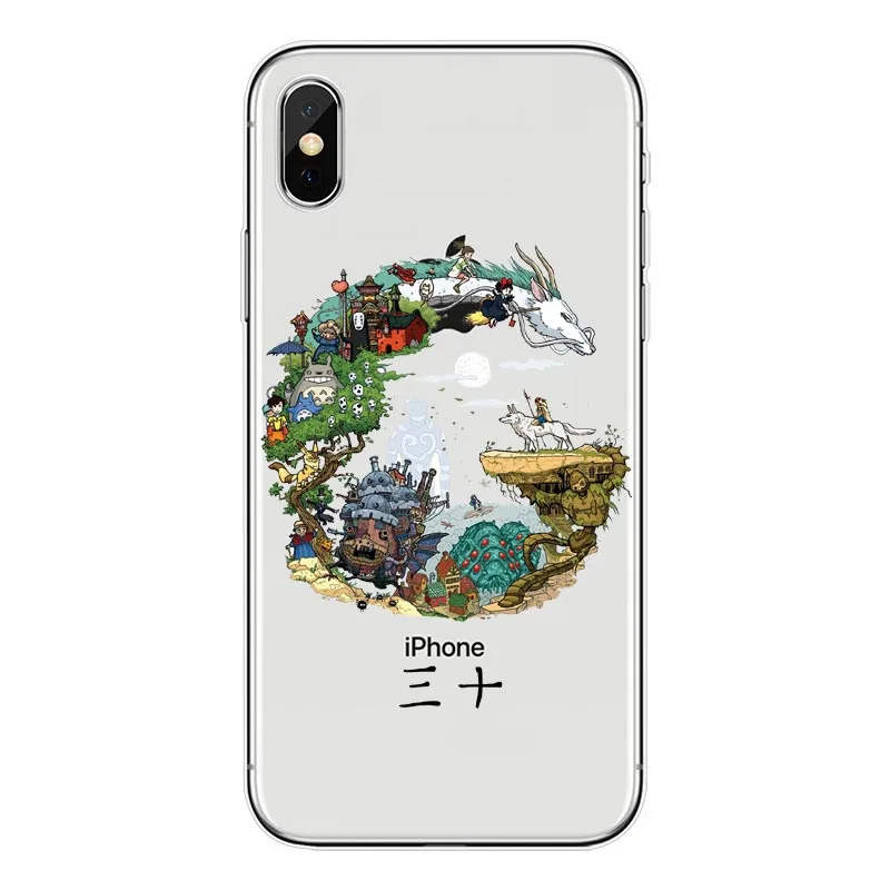 TPU Атлантическая пеламида Тоторо Аниме Ghibli Миядзаки в Viagem de Тихиро Kaonashi Мягкий ТПУ Caso de телефоны Claro для iPhone 7 8 Plus 6 5 Max/4 - Цвет: TPU