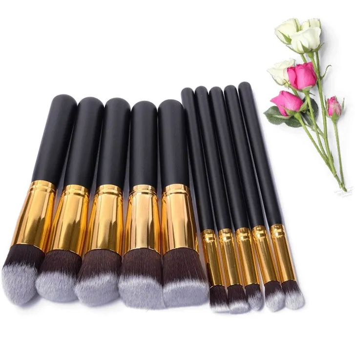 10 pcs professional makeup brush Set tools Powder Foundation Eyeshadow Lip Eyeliner Blush Marble Make Up Brushes Kit | Красота и