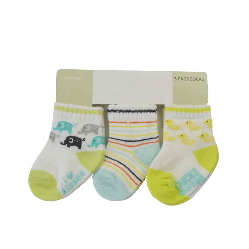 Повседневные носки для малышей с рисунком льва и медведя 3 пары в комплекте