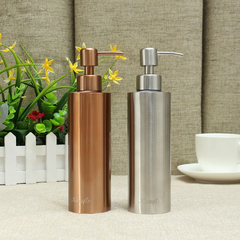 350 мл нержавеющая сталь серебро/золото кухня ванная комната ручной насос дозатор