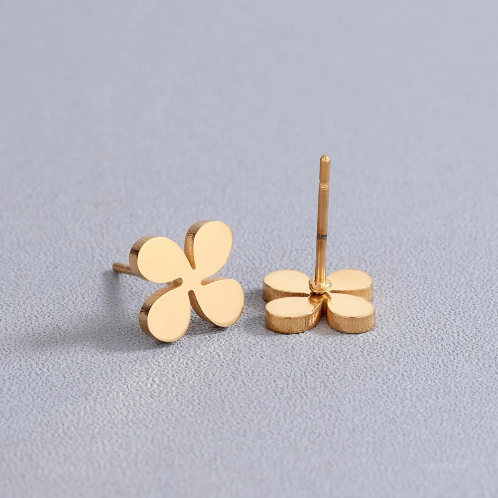 Todorova South Korea Windmill Stud Earrings Women Accessories Gold Color Stainless Steel Jewelry Male | Украшения и аксессуары