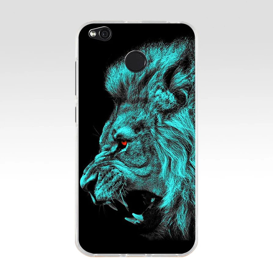 8 29 colorful Lion Tiger leopard Wolf TPU Soft Silicone Phone Case for Xiaomi Redmi 4X 4A 5A 6A 6 Note 5a pro mi a1 8 lite Cover - Color: 8