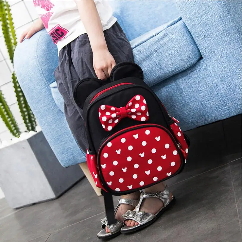 2018 детские сумки для девочек детский сад милые маленькие школьные с Минни Кавас