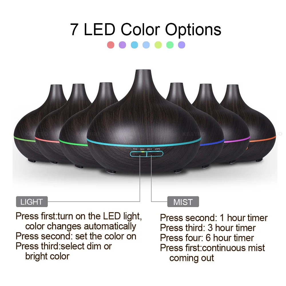 Ароматический увлажнитель воздуха 400 мл Электрический диффузор для эфирных