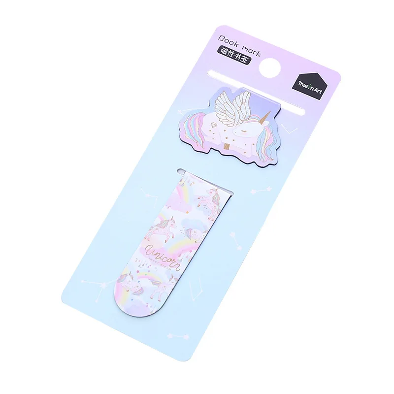 Магнитные закладки в виде единорога 2 шт./упак. | Канцтовары для офиса и дома