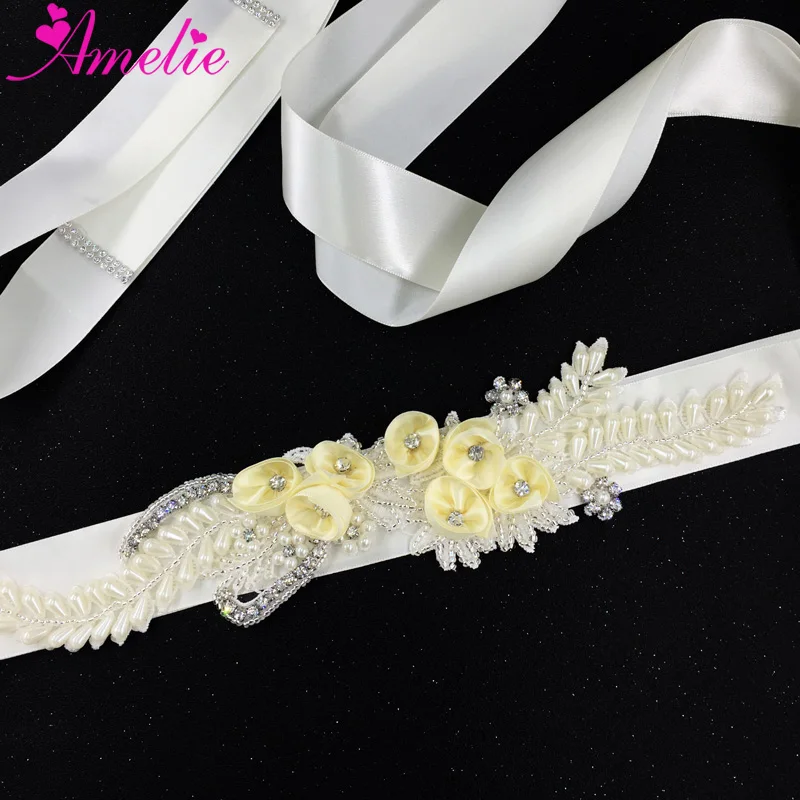 5pcs/lot Hot Sell Sash Bridal Beaded Belt With Petite Flowers Wedding Applique Women Waistband Girls Headband | Свадьбы и торжества